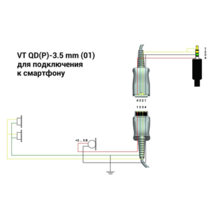 Шнур-переходник VT QD(P) - 3.5 mm (01)