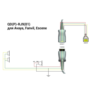 Шнур-переходник VT QD(P)-RJ9(01)